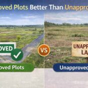 Comparison between approved plots and unapproved land